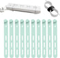 10 Pack Reusable Silicone Cable Ties - Adjustable Cord Organizer for Earphone, Phone Charger, Computer Cords V1258-DP02-F-859
