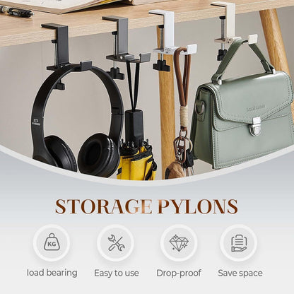 Headphone Stand, Purse Hook for Table, Foldable Space-Saving Headphone Bag Holder, Multifunctional Desk Hooks V1258-DP02-F-860