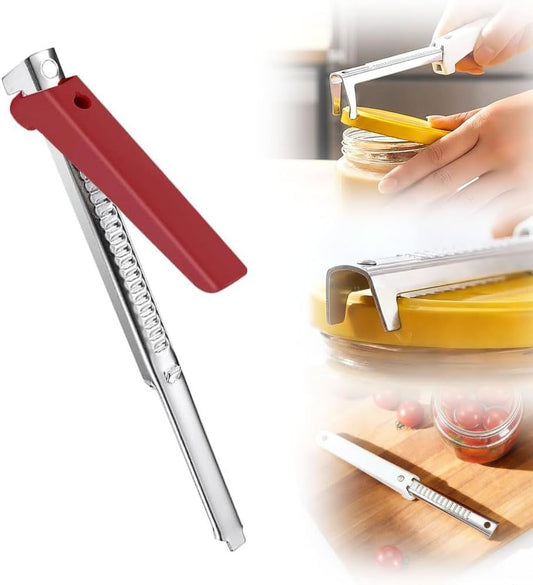 Adjustable Jar Opener for Weak Hands & Seniors - Stainless Steel Can Opener with Comfort Grip, V1258-DP02-F-861