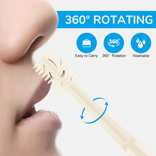 2-in-1 Nose Hair Trimmer for Men & Women, Manual 360 degrees Rotating Multifunctional Nasal Hair Cutter & Ear V1258-DP02-F-865