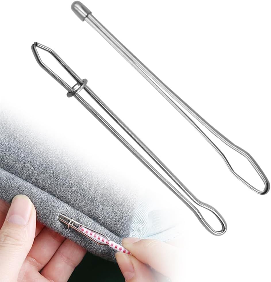 DIY Rope Threader Clip, Metal Easy Pull Drawstring Threader Tool with Tweezer Sewing Tool for Drawstring V1258-DP02-F-866