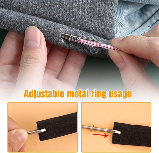 DIY Rope Threader Clip, Metal Easy Pull Drawstring Threader Tool with Tweezer Sewing Tool for Drawstring V1258-DP02-F-866