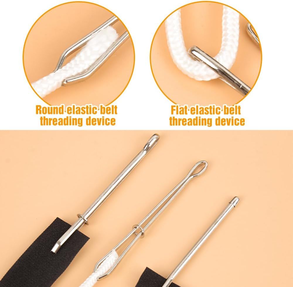 DIY Rope Threader Clip, Metal Easy Pull Drawstring Threader Tool with Tweezer Sewing Tool for Drawstring V1258-DP02-F-866