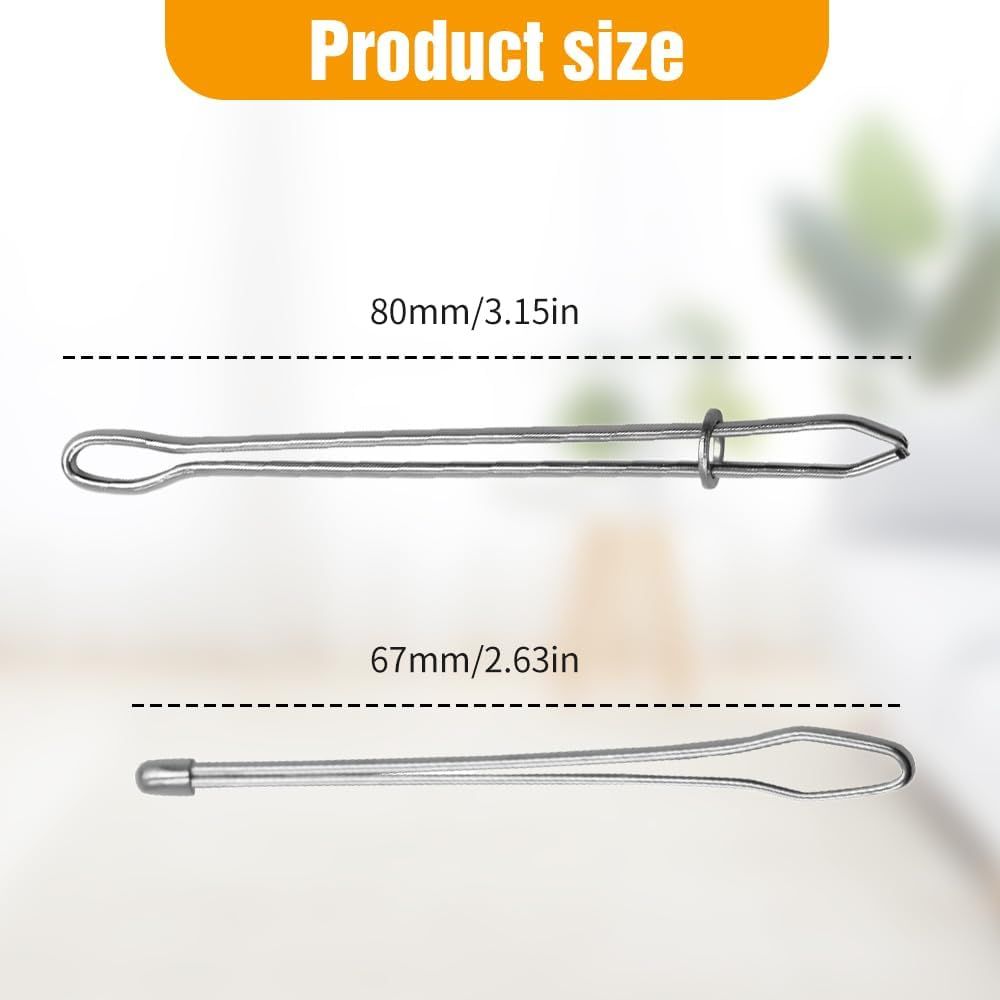 DIY Rope Threader Clip, Metal Easy Pull Drawstring Threader Tool with Tweezer Sewing Tool for Drawstring V1258-DP02-F-866