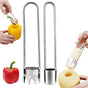 Apple Corer Tool, 2PCS Stainless Steel Fruit & Vegetable Corers for Red Bell Peppers, Apples, Pears - Easy V1258-DP02-F-867