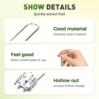 Apple Corer Tool, 2PCS Stainless Steel Fruit & Vegetable Corers for Red Bell Peppers, Apples, Pears - Easy V1258-DP02-F-867