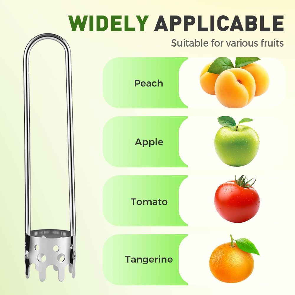 Apple Corer Tool, 2PCS Stainless Steel Fruit & Vegetable Corers for Red Bell Peppers, Apples, Pears - Easy V1258-DP02-F-867
