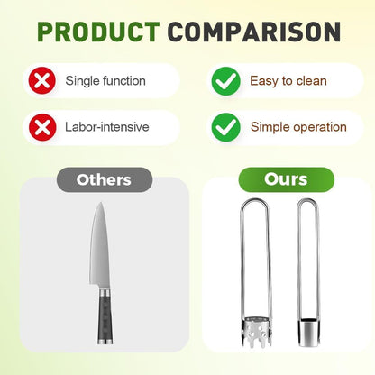 Apple Corer Tool, 2PCS Stainless Steel Fruit & Vegetable Corers for Red Bell Peppers, Apples, Pears - Easy V1258-DP02-F-867
