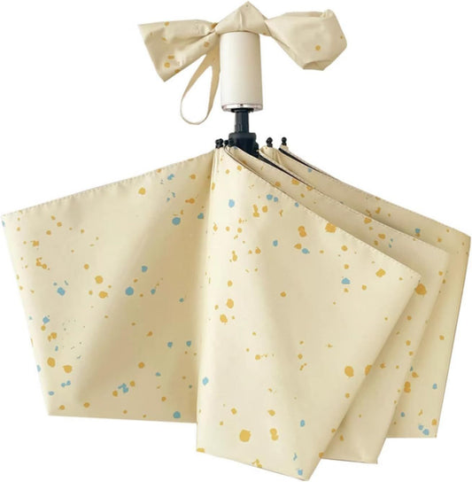 Cheesy Beige Rain & Shine Auto/Manual Foldable Umbrella for UPF 50+ UV Protection, Stylish Sun Parasol with V1258-DP02-F-896