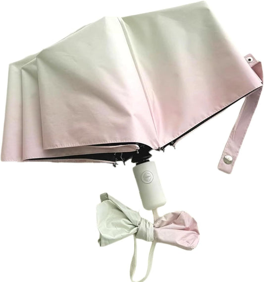 Ombre Auto Open Rain & Sun UPF 50+ UV Protection Umbrella, Portable Travel Folding Umbrella with Cover Bag V1258-DP02-F-898