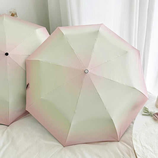 Ombre Auto Open Rain & Sun UPF 50+ UV Protection Umbrella, Portable Travel Folding Umbrella with Cover Bag V1258-DP02-F-898