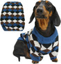 Small Medium Size Dog Cat Winter Sweater, Warm Thick Argyle Pattern Knitted Pullover Clothing for Pet (Small) V1258-DP02-F-906