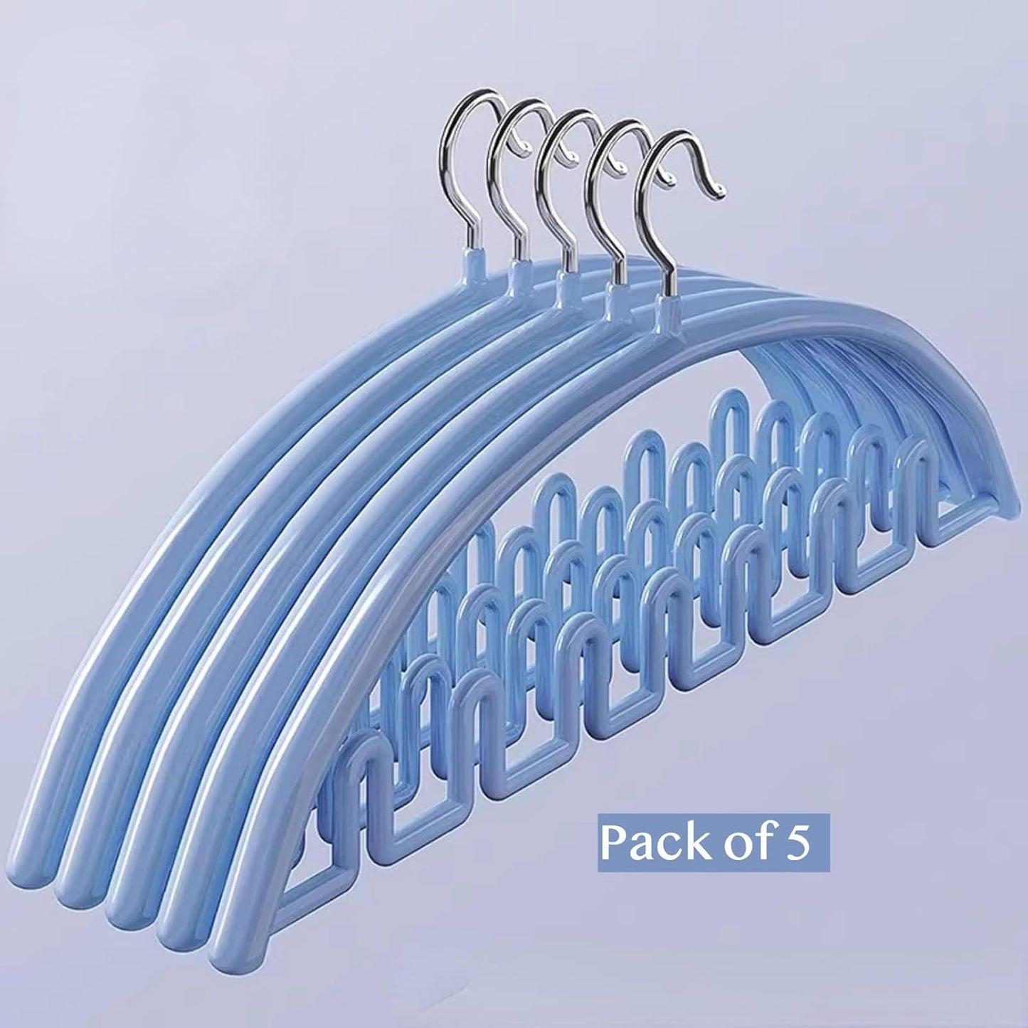 5 Pack Wave Hangers with Hooks for Bras Lingerie Cami Tops, Space-Saving Storage Multi-Functional Closet V1258-DP02-F-909