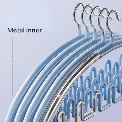 5 Pack Wave Hangers with Hooks for Bras Lingerie Cami Tops, Space-Saving Storage Multi-Functional Closet V1258-DP02-F-909
