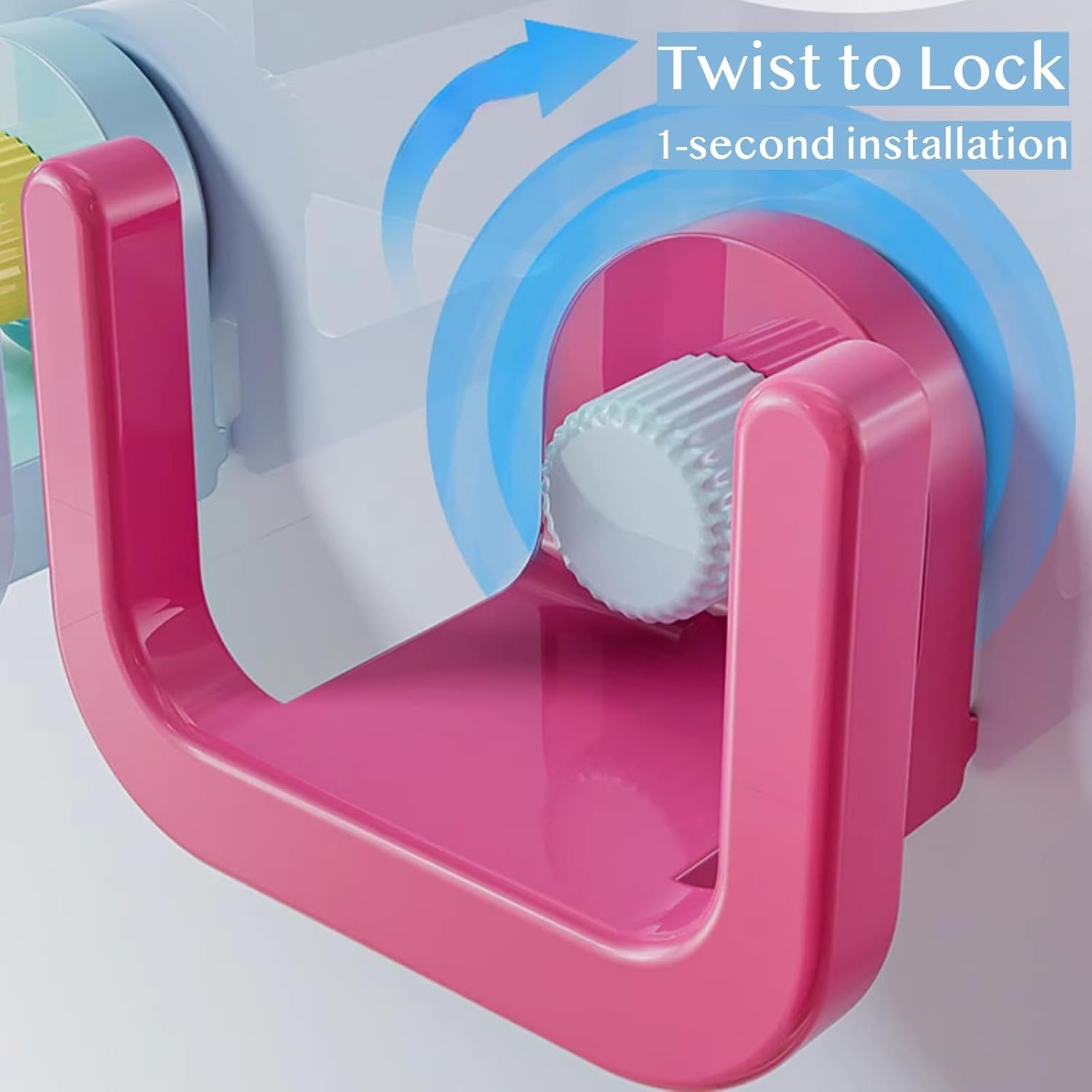3 Pack Reusable Vacuum Suction Storage Organizer for Kitchen, Slippers in Bathroom, No Drilling Wall-Mounted V1258-DP02-F-910