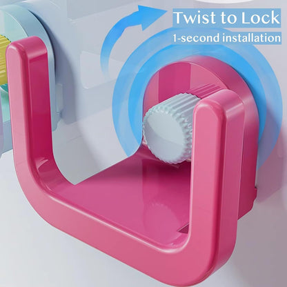 3 Pack Reusable Vacuum Suction Storage Organizer for Kitchen, Slippers in Bathroom, No Drilling Wall-Mounted V1258-DP02-F-910