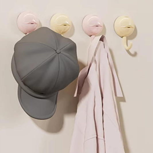 No-Drill Round Vacuum Suction Cup Hooks Pastel Colors, Strong Hold No-Trace Storage Hangers for Kitchen V1258-DP02-F-911