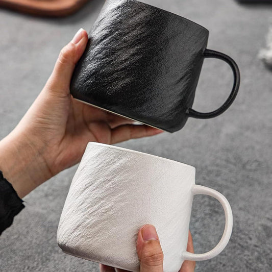 17 Oz Minimalist Ceramic Coffee Mug Tea Mug with Rock Texture Surface, Large Capacity Drinking Cup for Office V1258-DP02-F-914