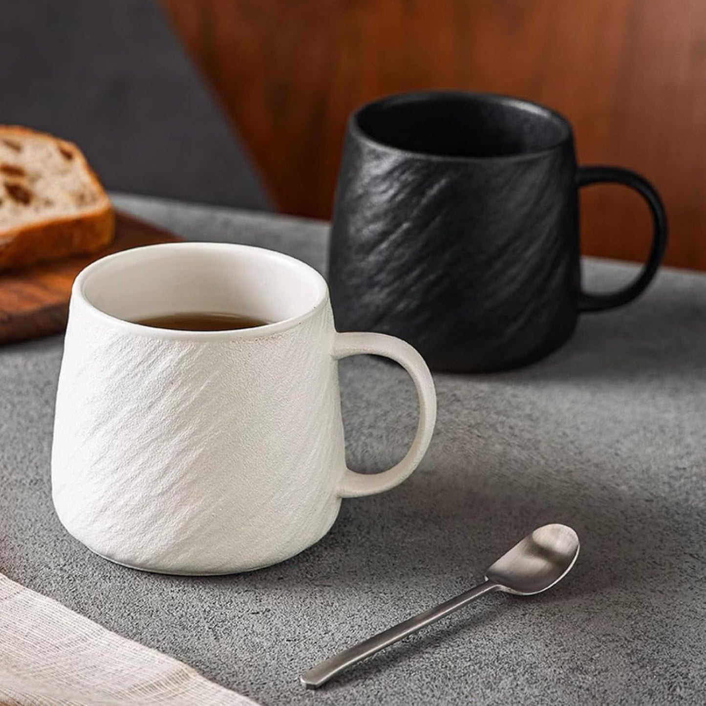 17 Oz Minimalist Ceramic Coffee Mug Tea Mug with Rock Texture Surface, Large Capacity Drinking Cup for Office V1258-DP02-F-914