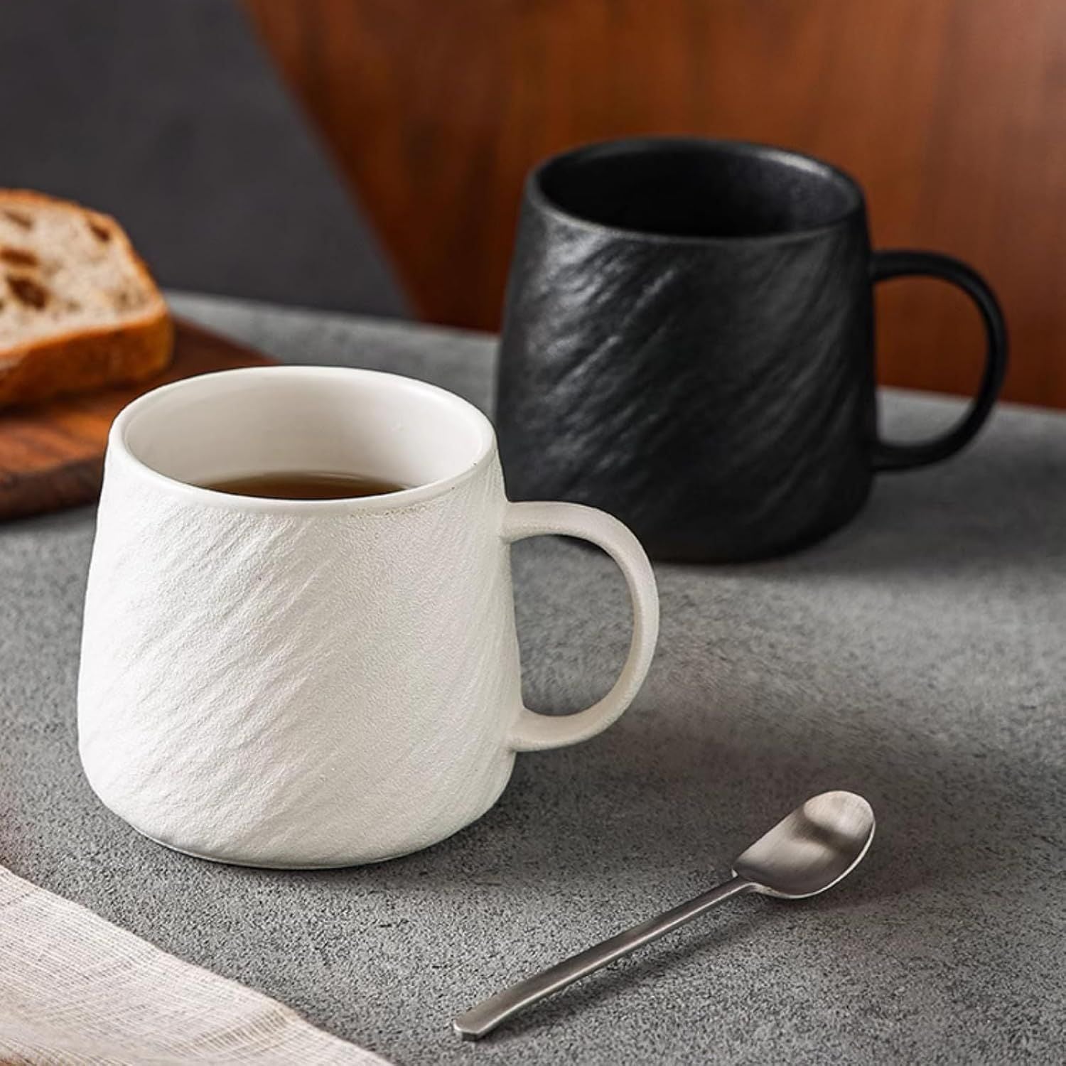 17 Oz Minimalist Ceramic Coffee Mug Tea Mug with Rock Texture Surface, Large Capacity Drinking Cup for Office V1258-DP02-F-914