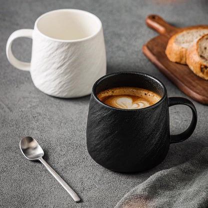 17 Oz Minimalist Ceramic Coffee Mug Tea Mug with Rock Texture Surface, Large Capacity Drinking Cup for Office V1258-DP02-F-914