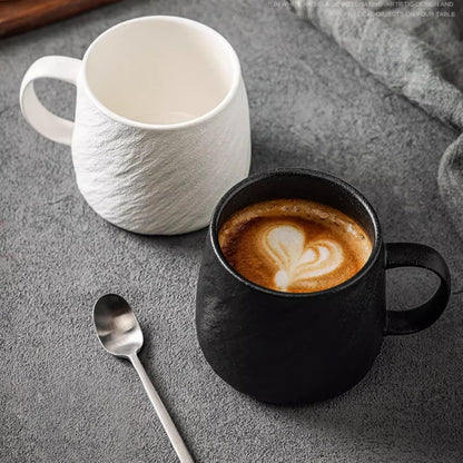 17 Oz Minimalist Ceramic Coffee Mug Tea Mug with Rock Texture Surface, Large Capacity Drinking Cup for Office V1258-DP02-F-914