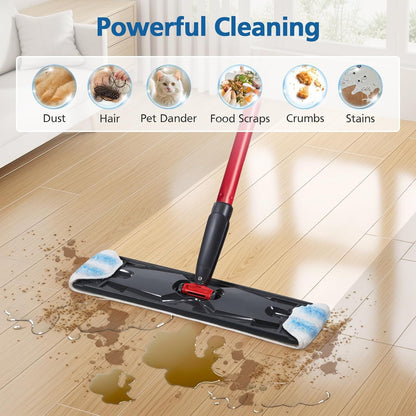 6 Pack H2prO Mop Pads Compatible with O Ceda H2PrO Flat Mop System, 100% Microfiber Mop Head Replacements, V1258-DP02-F-921