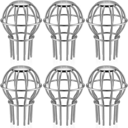 6 Pack Gutter Guard 2 Inch, 304 Stainless Steel Filter Strainer Fits 1.7" to 2.4" Downspout Filter Protector V1258-DP02-F-923