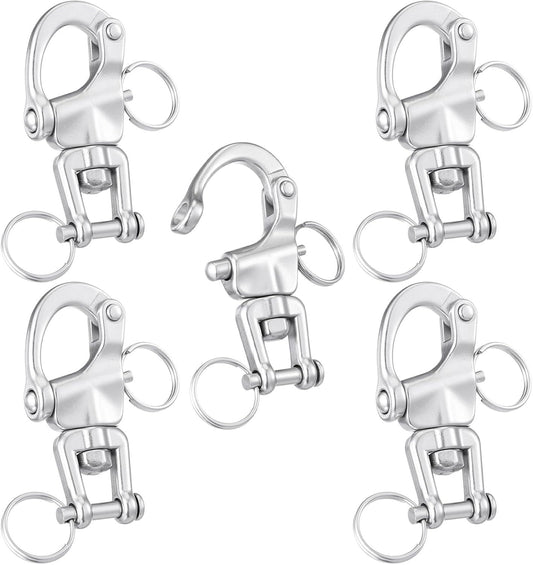 316 Stainless Steel Swivel Snap Shackle Clevis Quick Heavy Duty Release Spring Hook Marine Grade Sailing V1258-DP02-F-925