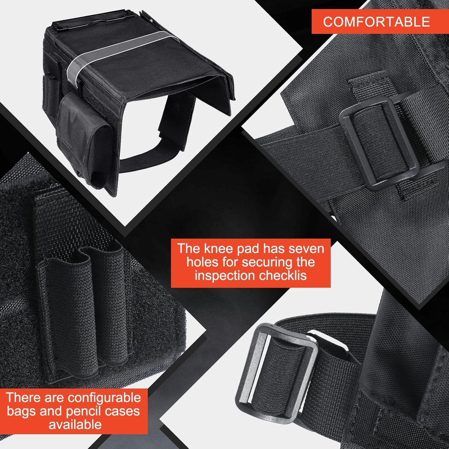 Reversible Kneeboard Pilot Black Classic Clipboard & Pen Holder Kneeboard Aviation for Professional Pilots, V1258-DP02-F-931