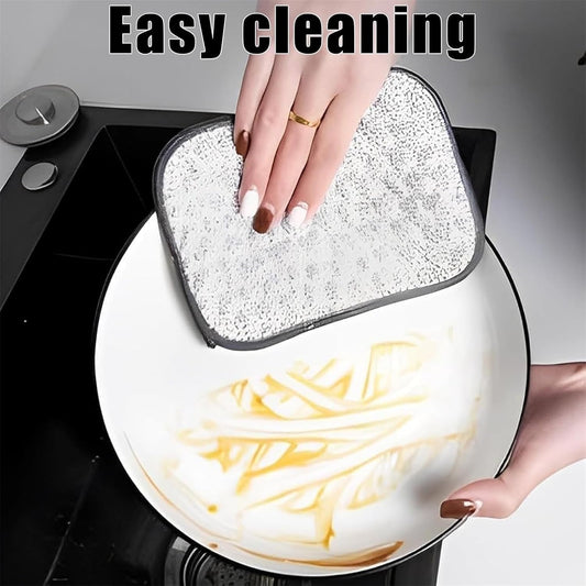 Multipurpose Wire Dishwashing Rags for Wet and Dry, Reusable Wire Miracle Cleaning Cloths, Round Wire Washing V1258-DP02-F-94