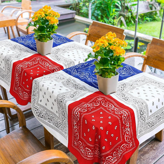 24 Pcs Paisley Bandanas Red White Blue Headband for Men and Women 4th of July 250 Anniversary Versatile V1258-DP02-F-940