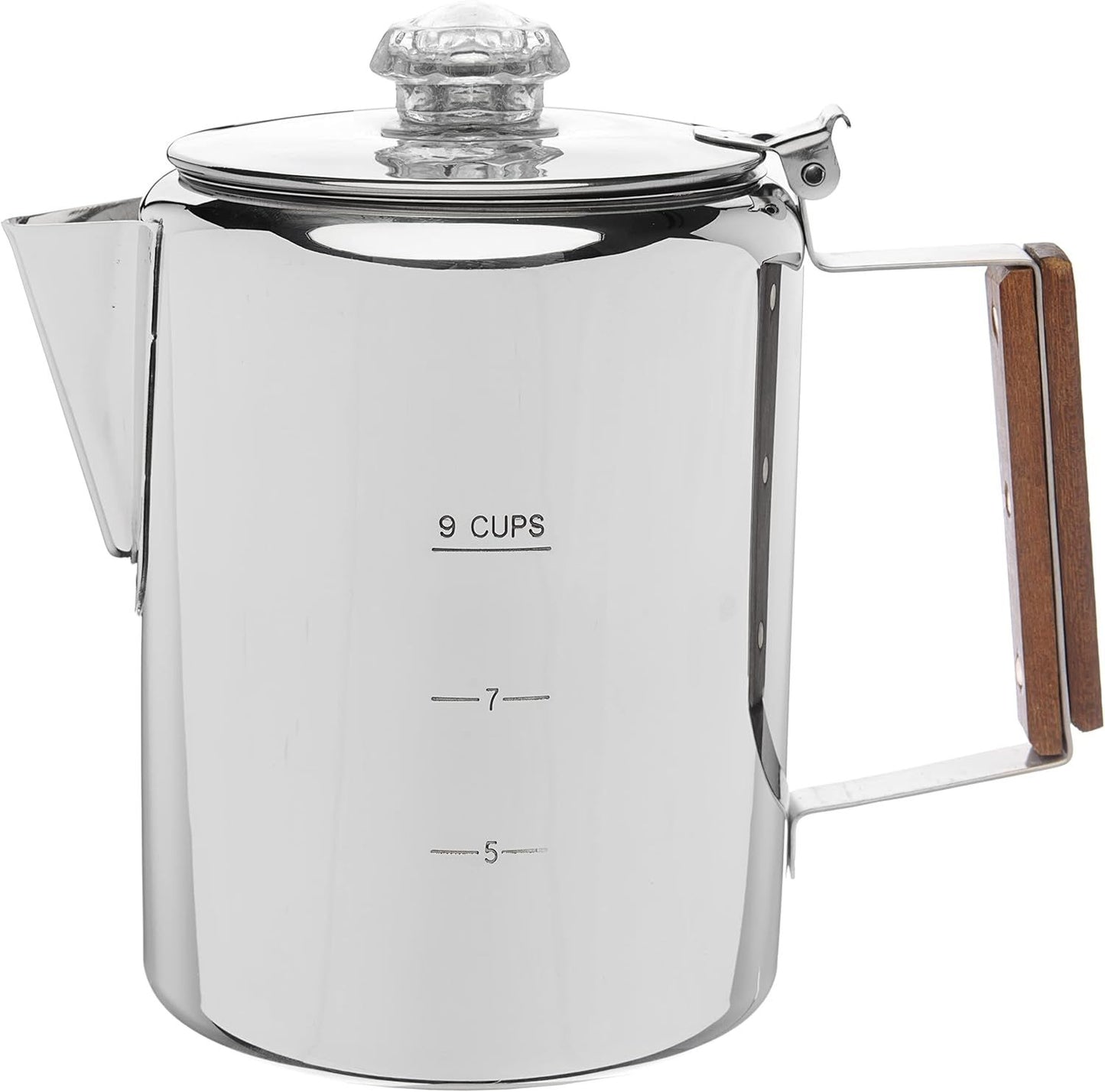 Bozeman Percolator Coffee Pot - NO Aluminum or Plastic [9 cup] V1258-DP02-F-945