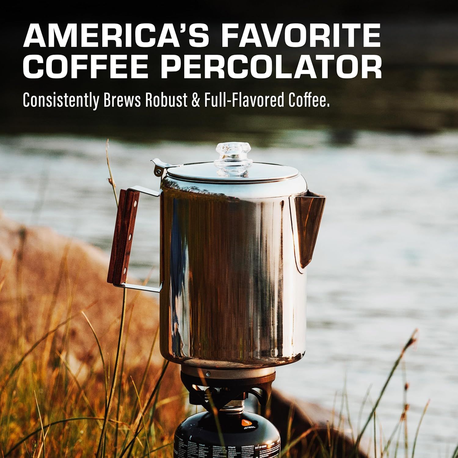 Bozeman Percolator Coffee Pot - NO Aluminum or Plastic [9 cup] V1258-DP02-F-945
