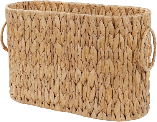 Toilet Paper Storage Basket, Water Hyacinth Toilet Paper Holder for Up to 6 Mega Rolls, Wicker Basket for V1258-DP02-F-947