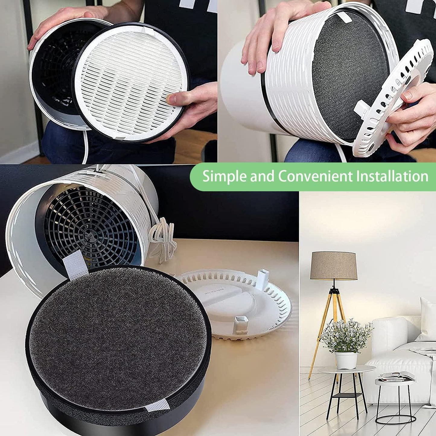 for LEVOIT LV-H132 Replacement Filters, Compatible with LV-H132 3-in-1 Nylon Pre-Filter, High-Efficiency V1258-DP02-F-953