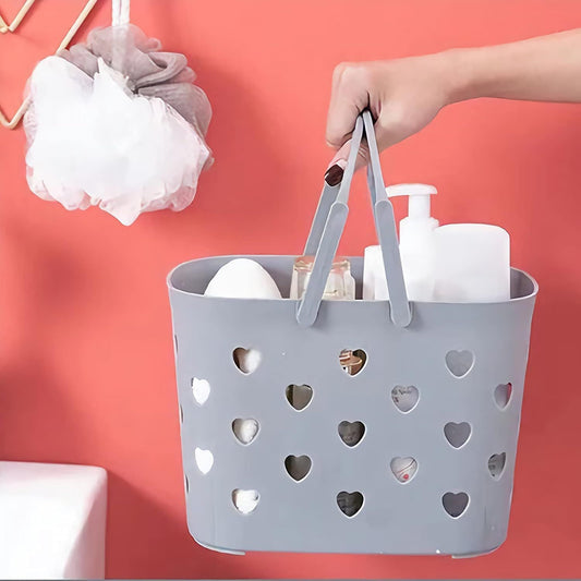 2 Pack Portable Shower Caddy Tote Plastic Storage Basket with Handle Box Organizer Bin for Bathroom, Pantry, V1258-DP02-F-959