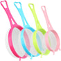4Pcs Fine Mesh Strainer Set, Solid-Liquid Separator Gadget, Plastic Flour Colander with Non Slip Handles, V1258-DP02-F-962