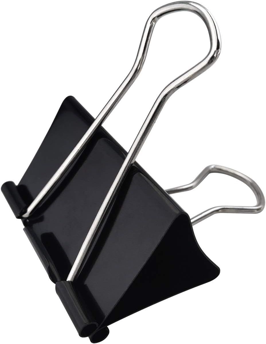 Extra Large Binder Clips 2.4-Inch (18 Pack), Big Paper Clamps for Office Supplies, Black V1258-DP02-F-963