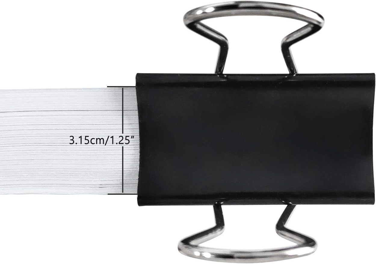 Extra Large Binder Clips 2.4-Inch (18 Pack), Big Paper Clamps for Office Supplies, Black V1258-DP02-F-963