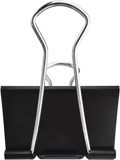 Extra Large Binder Clips 2.4-Inch (18 Pack), Big Paper Clamps for Office Supplies, Black V1258-DP02-F-963