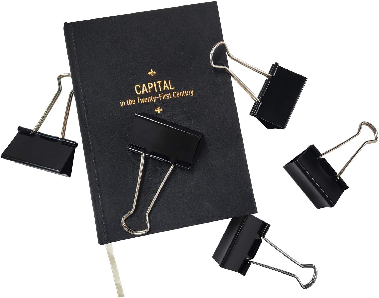 Extra Large Binder Clips 2.4-Inch (18 Pack), Big Paper Clamps for Office Supplies, Black V1258-DP02-F-963