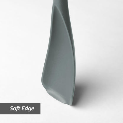 Silicone Spatula Spoon, Great for Both Cooking and Serving Durable BPA-Free Matte Black Silicone, Seamless V1258-DP02-H-0002