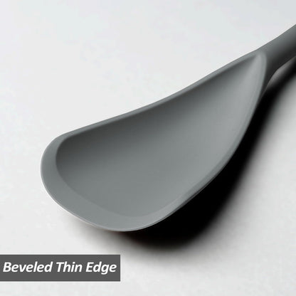 Silicone Spatula Spoon, Great for Both Cooking and Serving Durable BPA-Free Matte Black Silicone, Seamless V1258-DP02-H-0002