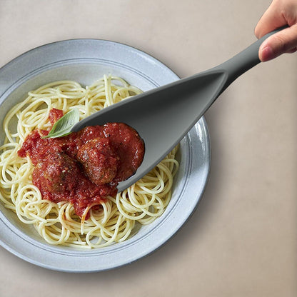 Silicone Spatula Spoon, Great for Both Cooking and Serving Durable BPA-Free Matte Black Silicone, Seamless V1258-DP02-H-0002