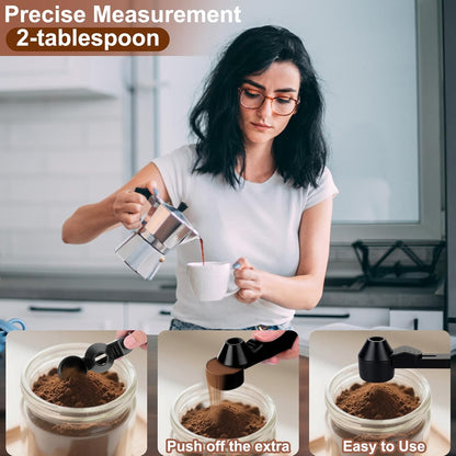 Coffee Scoop & Funnel for Reusable K Cup Refillable Coffee Pods, 2 Tablespoon Slide Coffee Measuring Funnel V1258-DP02-WO-1