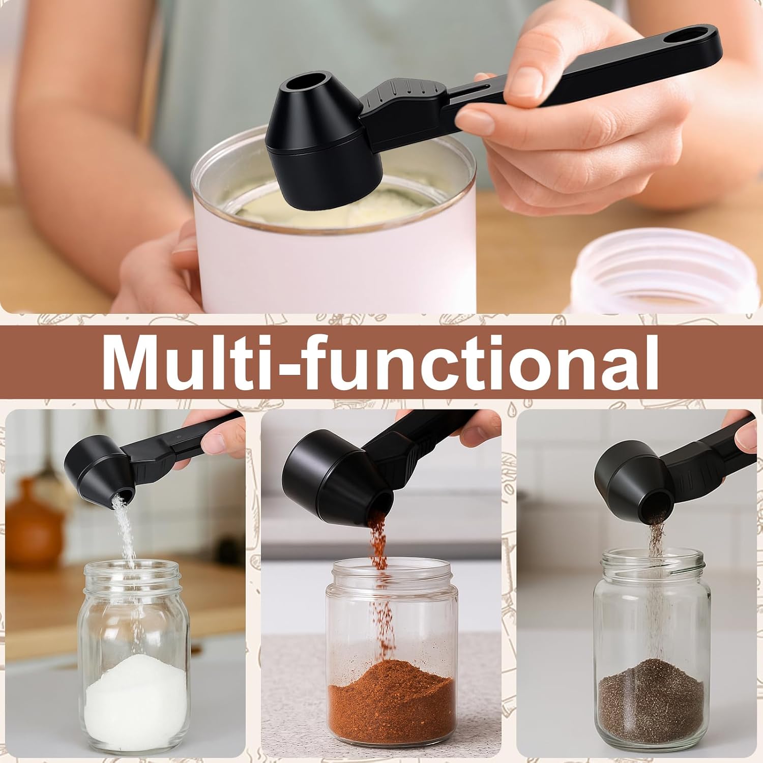 Coffee Scoop & Funnel for Reusable K Cup Refillable Coffee Pods, 2 Tablespoon Slide Coffee Measuring Funnel V1258-DP02-WO-1