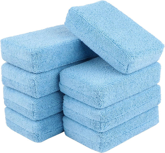 Microfiber Applicator Pad-8Pack, Car Wash Sponge, Premium Microfiber Sponge and Cleaning Pads, Perfect for V1258-DP02-WO-1013