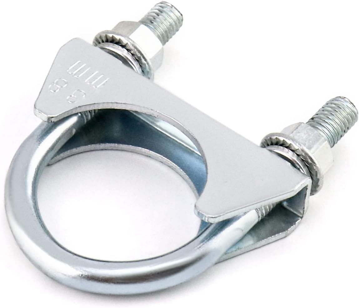 U-Bolt Muffler Tip Exhaust Hook, 1-1/2" OD 2Pcs Stainless Steel Universal Silencer Exhaust Clip V1258-DP02-WO-102