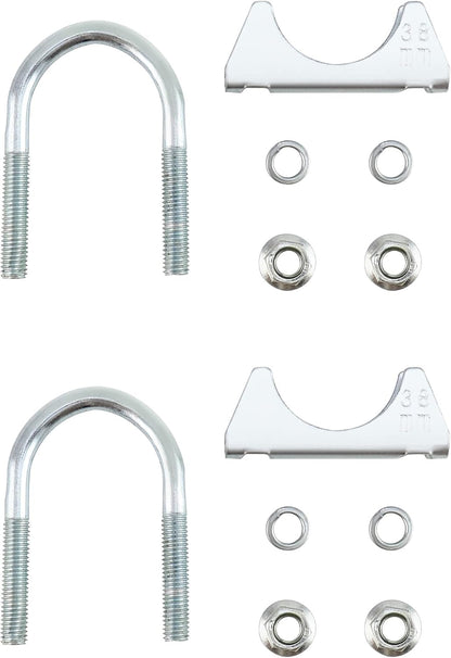 U-Bolt Muffler Tip Exhaust Hook, 1-1/2" OD 2Pcs Stainless Steel Universal Silencer Exhaust Clip V1258-DP02-WO-102